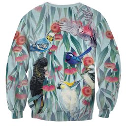 National Bird Week - Aussie Birds on Eucalyptus Sweatshirt Sky Blue