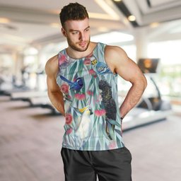 National Bird Week - Aussie Birds on Eucalyptus Men Tank Top Sky Blue