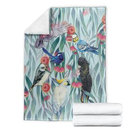 National Bird Week - Aussie Birds on Eucalyptus Blanket Sky Blue