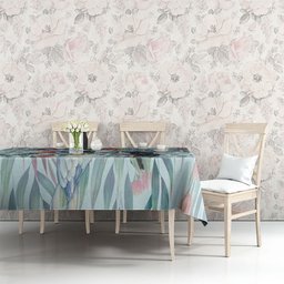 National Bird Week - Aussie Birds on Eucalyptus Tablecloth Sky Blue
