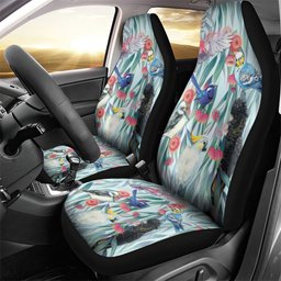 National Bird Week - Aussie Birds on Eucalyptus Car Seat Cover Sky Blue
