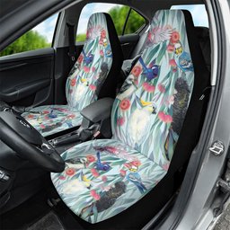 National Bird Week - Aussie Birds on Eucalyptus Car Seat Cover Sky Blue