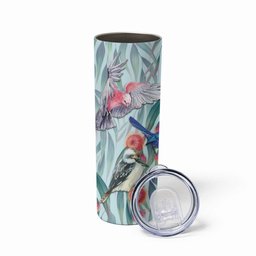 National Bird Week - Aussie Birds on Eucalyptus Skinny Tumbler Sky Blue