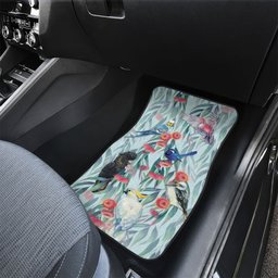National Bird Week - Aussie Birds on Eucalyptus Car Mats Sky Blue