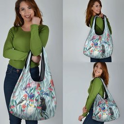 National Bird Week - Aussie Birds on Eucalyptus Grocery Bag Sky Blue