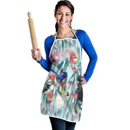 National Bird Week - Aussie Birds on Eucalyptus Apron Sky Blue