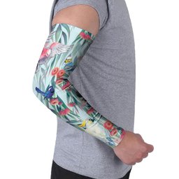 National Bird Week - Aussie Birds on Eucalyptus Arm Sleeves Sky Blue