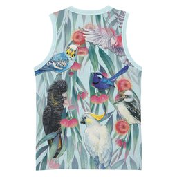 National Bird Week - Aussie Birds on Eucalyptus Basketball Jersey Sky Blue