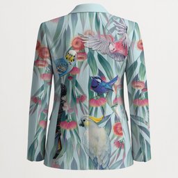 National Bird Week - Aussie Birds on Eucalyptus Blazer Sky Blue