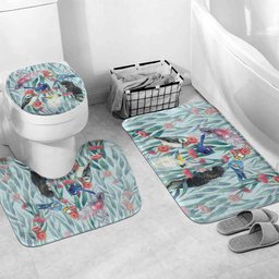 National Bird Week - Aussie Birds on Eucalyptus Bathroom Set Sky Blue