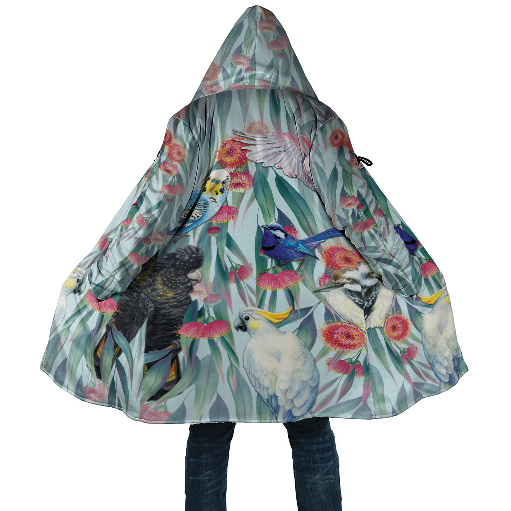 National Bird Week - Aussie Birds on Eucalyptus Cloak Sky Blue