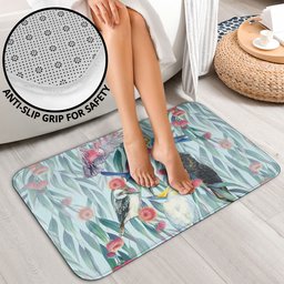 National Bird Week - Aussie Birds on Eucalyptus Bathroom Set Sky Blue