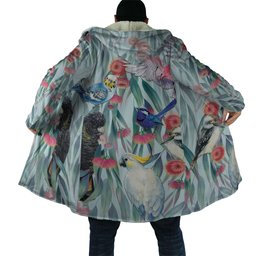 National Bird Week - Aussie Birds on Eucalyptus Cloak Sky Blue