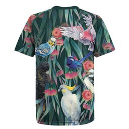Australia Native Birds on Eucalyptus Rugby Jersey Dark Teal