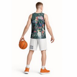 Australia Native Birds on Eucalyptus Basketball Jersey Dark Teal