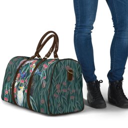 Australia Native Birds on Eucalyptus Travel Bag Dark Teal