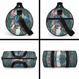 Australia Native Birds on Eucalyptus Duffle Bag Dark Teal