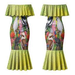 Australian Native Birds Couples Matching Mermaid Dress and Hawaiian Shirt Art Dot Painting Pattern
