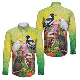 Australian Native Birds Family Matching Tank Maxi Dress and Hawaiian Shirt Art Dot Painting Pattern