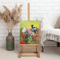 Australian Native Birds Canvas Wall Art Art Dot Painting Pattern
