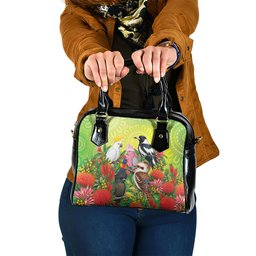 Australian Native Birds Shoulder Handbag Art Dot Painting Pattern