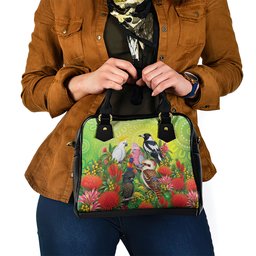Australian Native Birds Shoulder Handbag Art Dot Painting Pattern