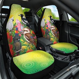 Australian Native Birds Car Seat Cover Art Dot Painting Pattern