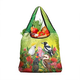 Australian Native Birds Grocery Bag Art Dot Painting Pattern
