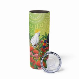 Australian Native Birds Skinny Tumbler Art Dot Painting Pattern