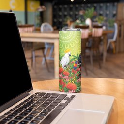 Australian Native Birds Skinny Tumbler Art Dot Painting Pattern