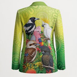 Australian Native Birds Blazer Art Dot Painting Pattern