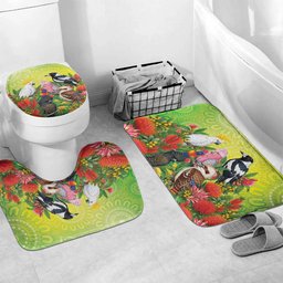 Australian Native Birds Bathroom Set Art Dot Painting Pattern