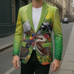 Australian Native Birds Blazer Art Dot Painting Pattern