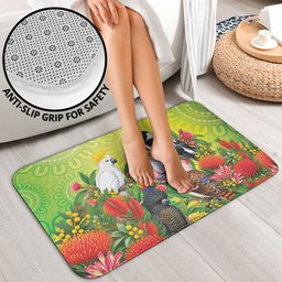 Australian Native Birds Bathroom Set Art Dot Painting Pattern