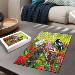 Australian Native Birds Puzzle Art Dot Painting Pattern