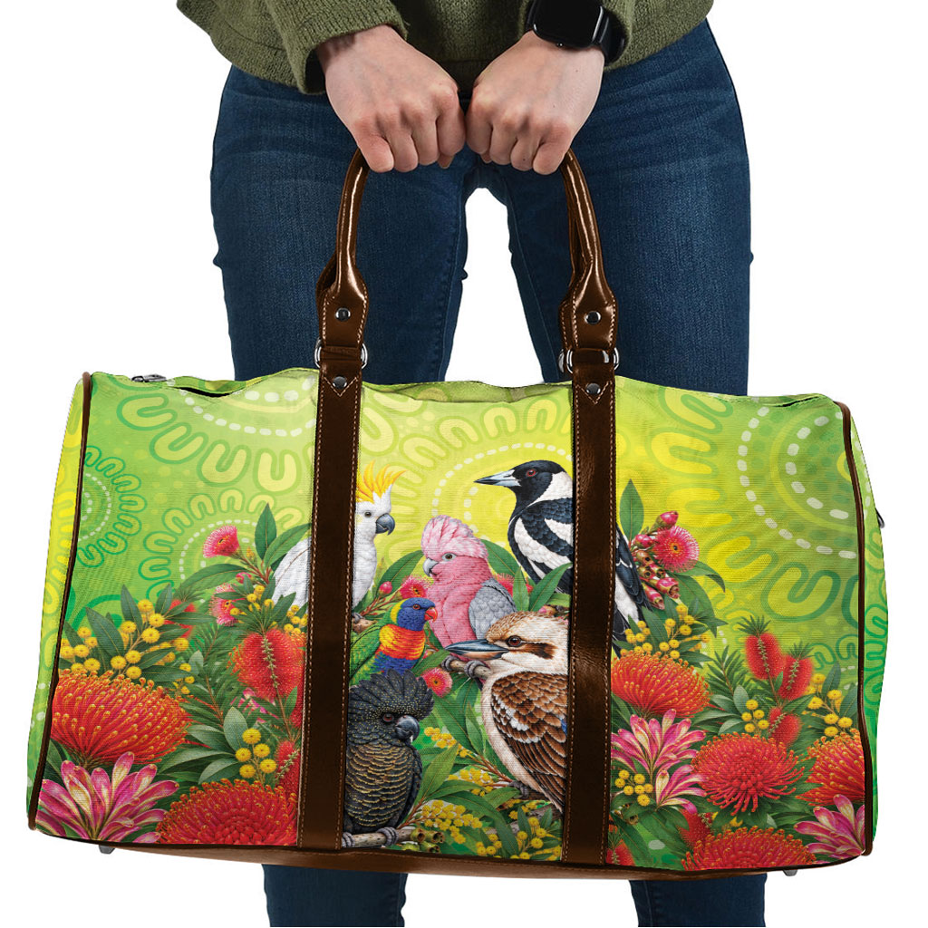 Australian Native Birds Travel Bag Art Dot Painting Pattern