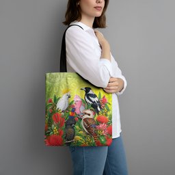 Australian Native Birds Tote Bag Art Dot Painting Pattern