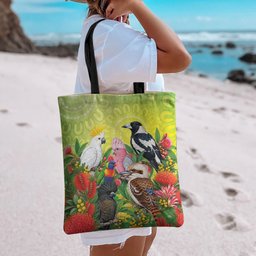 Australian Native Birds Tote Bag Art Dot Painting Pattern