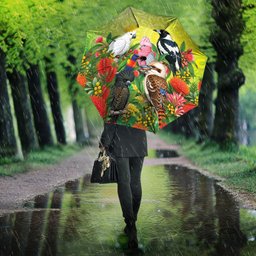 Australian Native Birds Umbrella Art Dot Painting Pattern