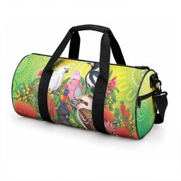 Australian Native Birds Duffle Bag Art Dot Painting Pattern