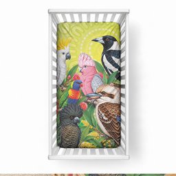 Australian Native Birds Baby Bed Cover Art Dot Painting Pattern