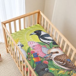 Australian Native Birds Baby Bed Cover Art Dot Painting Pattern