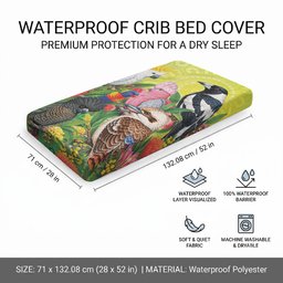 Australian Native Birds Baby Bed Cover Art Dot Painting Pattern