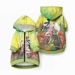Australian Native Birds Pet Hoodie Art Dot Painting Pattern