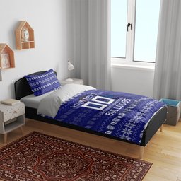 Personalized Canterbury Bulldogs Christmas Bedding Set Australian Rugby Fans - Pixelated Ugly Xmas Pattern Mascot Santa
