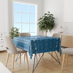 Personalized Cronulla Sharks Christmas Tablecloth Australian Rugby Fans - Pixelated Ugly Xmas Pattern Mascot Santa