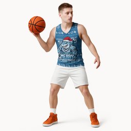 Personalized Cronulla Sharks Christmas Basketball Jersey Australian Rugby Fans - Pixelated Ugly Xmas Pattern Mascot Santa
