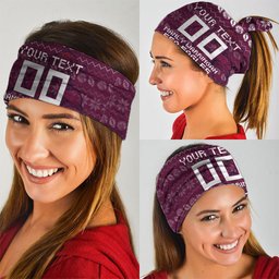 Personalized Sea Eagles Christmas Neck Gaiter Australian Rugby Fans - Pixelated Ugly Xmas Pattern Mascot Santa