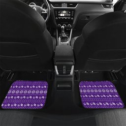 Personalized Melbourne Storm Christmas Car Mats Australian Rugby Fans - Pixelated Ugly Xmas Pattern Mascot Santa