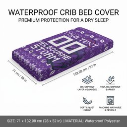 Personalized Melbourne Storm Christmas Baby Bed Cover Australian Rugby Fans - Pixelated Ugly Xmas Pattern Mascot Santa